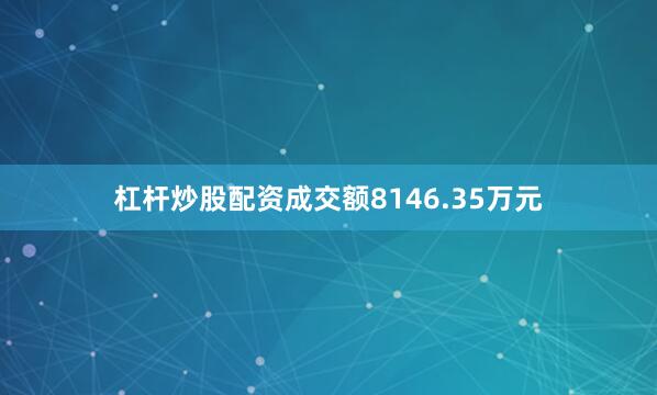 杠杆炒股配资成交额8146.35万元